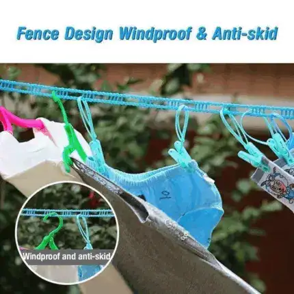 Windproof Non-Slip Clothesline 2025 ft