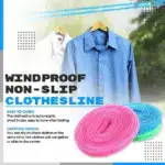 Windproof Non-Slip Clothesline 2025 ft