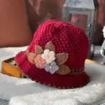 Women's Flowers Knitted Woolen Hat