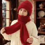 Winter Versatile Knitted Hooded Scarf for Women