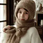 Winter Versatile Knitted Hooded Scarf for Women