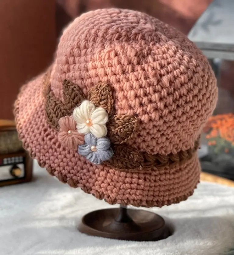 Cotton crochet beanie