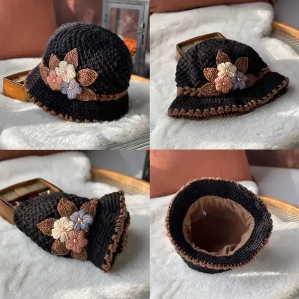 Velvet-lined hat